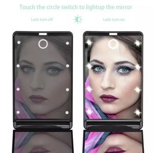 Traveling LED light mirror.